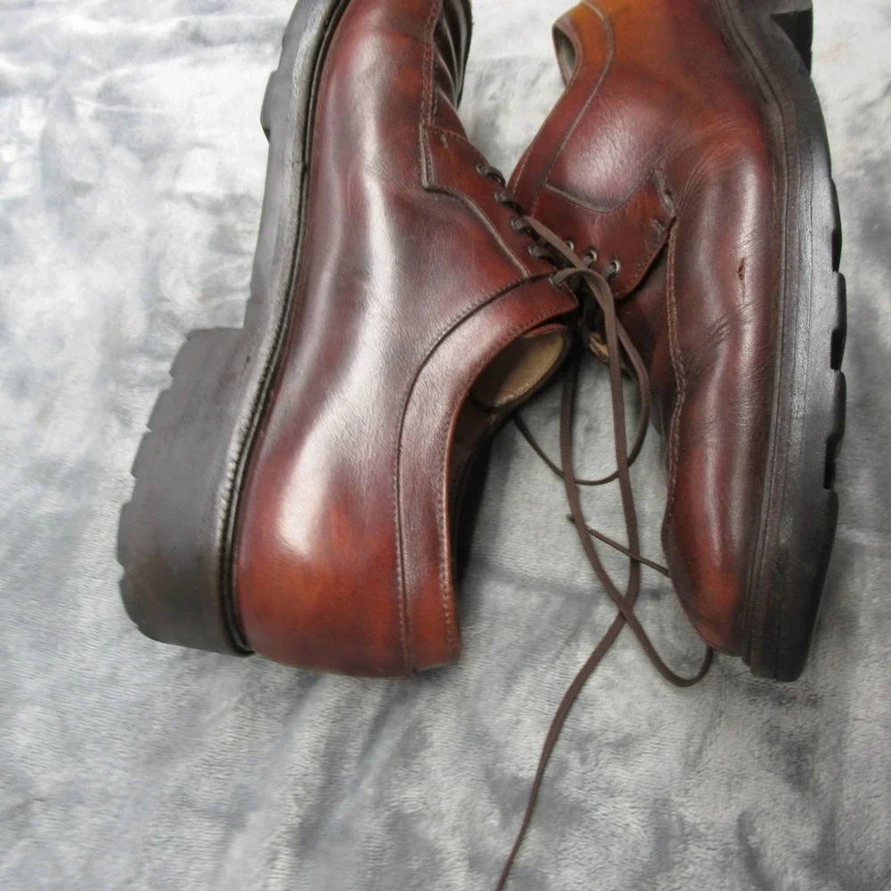 Salvatore Ferragamo Dress‎ Shoes Men 7 US 41 EU Brown Leather Lace-Up Italy Made